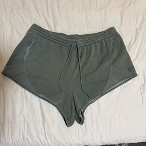 PINK Victoria's Secret Green Curved hem Shorts